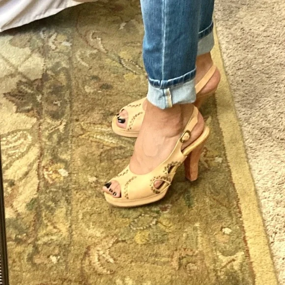 CalleenCordero Genuine Leather Studded Heels - Picture 3 of 11